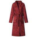 Badekåbe uden hætte Bordeaux Rød xl Flannel
