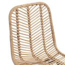 Spisestuestol 2 pcs Rattan og Jern Naturfarvet
