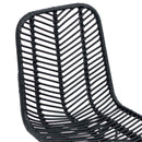 Spisestuestol 2 pcs Rattan og Jern Sort 44,5 x 54,5 x 85 cm