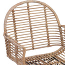 Spisestuestol 2 pcs Rattan og Jern Naturfarvet 57 x 55 x 85 cm