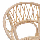 Spisestuestol 2 pcs Rattan og Jern Naturfarvet 54 x 65 x 82 cm