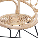 Spisestuestol 2 pcs Rattan og Jern Naturfarvet 54 x 65 x 82 cm