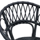 Spisestuestol 2 pcs Rattan og Jern Sort 54 x 65 x 82 cm
