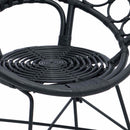 Spisestuestol 2 pcs Rattan og Jern Sort 54 x 65 x 82 cm