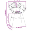 Spisestuestol 2 pcs Rattan og Jern Sort 54 x 65 x 82 cm