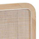 Hovedgærde med hovedgærde Naturfarvet 140 x 55 x 3 cm Rattan