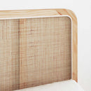 Hovedgærde med hovedgærde Naturfarvet 140 x 55 x 3 cm Rattan