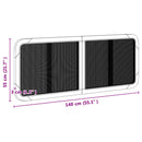 Hovedgærde med hovedgærde Naturfarvet 140 x 55 x 3 cm Rattan