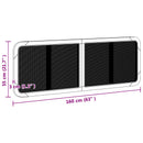 Hovedgærde med hovedgærde Naturfarvet 160 x 55 x 3 cm Rattan