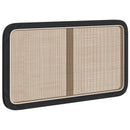 Hovedgærde med hovedgærde Sort 100 x 55 x 3 cm Rattan