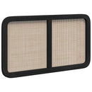 Hovedgærde med hovedgærde Sort 100 x 55 x 3 cm Rattan