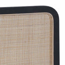 Hovedgærde med hovedgærde Sort 120 x 55 x 3 cm Rattan