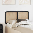 Hovedgærde med hovedgærde Sort 120 x 55 x 3 cm Rattan