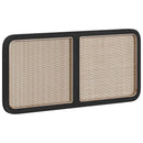Hovedgærde med hovedgærde Sort 120 x 55 x 3 cm Rattan