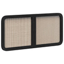 Hovedgærde med hovedgærde Sort 120 x 55 x 3 cm Rattan