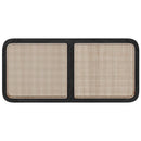 Hovedgærde med hovedgærde Sort 120 x 55 x 3 cm Rattan