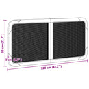 Hovedgærde med hovedgærde Sort 120 x 55 x 3 cm Rattan