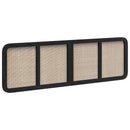 Hovedgærde med hovedgærde Sort 180 x 55 x 3 cm Rattan