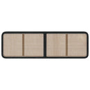 Hovedgærde med hovedgærde Sort 180 x 55 x 3 cm Rattan