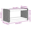 Sofabord Naturfarvet 70 x 35 x 35 cm Massiv Mahogni