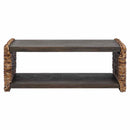 Sofabord Naturfarvet 90 x 45 x 35 cm Massiv Mahogni