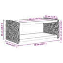 Sofabord Naturfarvet 90 x 45 x 35 cm Massiv Mahogni