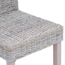 Spisestuestol 2 pcs Kubu Rattan og massiv mahogni træ Hvidvask