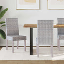 Spisestuestol 2 pcs Kubu Rattan og massiv mahogni træ Hvidvask