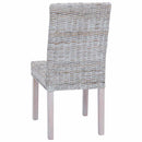 Spisestuestol 2 pcs Kubu Rattan og massiv mahogni træ Hvidvask