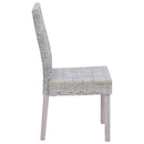 Spisestuestol 2 pcs Kubu Rattan og massiv mahogni træ Hvidvask