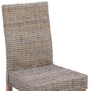 Spisestuestol 2 pcs Kubu Rattan og massiv mahogni træ Kubu Grå