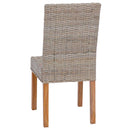 Spisestuestol 2 pcs Kubu Rattan og massiv mahogni træ Kubu Grå