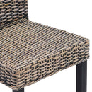 Spisestuestol 2 pcs Kubu Rattan og massiv mahogni træ