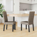 Spisestuestol 2 pcs Kubu Rattan og massiv mahogni træ