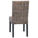 Spisestuestol 2 pcs Kubu Rattan og massiv mahogni træ