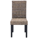 Spisestuestol 2 pcs Kubu Rattan og massiv mahogni træ