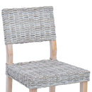 Spisestuestol 2 pcs Kubu rattan Hvidvask 46 x 55 x 84 cm
