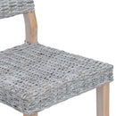 Spisestuestol 2 pcs Kubu rattan Hvidvask 46 x 55 x 84 cm