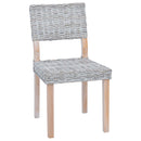 Spisestuestol 2 pcs Kubu rattan Hvidvask 46 x 55 x 84 cm