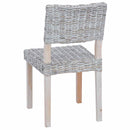 Spisestuestol 2 pcs Kubu rattan Hvidvask 46 x 55 x 84 cm