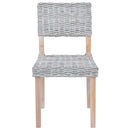 Spisestuestol 2 pcs Kubu rattan Hvidvask 46 x 55 x 84 cm