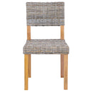 Spisestuestol 2 pcs Kubu rattan Kubu Grå 46 x 55 x 84 cm
