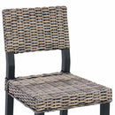 Spisestuestol 2 pcs Kubu rattan Sorte vask 46 x 55 x 84 cm
