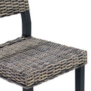 Spisestuestol 2 pcs Kubu rattan Sorte vask 46 x 55 x 84 cm