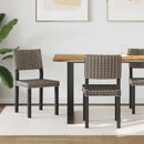 Spisestuestol 2 pcs Kubu rattan Sorte vask 46 x 55 x 84 cm
