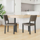 Spisestuestol 2 pcs Kubu rattan Sorte vask 46 x 55 x 84 cm