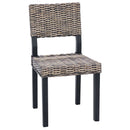 Spisestuestol 2 pcs Kubu rattan Sorte vask 46 x 55 x 84 cm