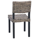 Spisestuestol 2 pcs Kubu rattan Sorte vask 46 x 55 x 84 cm