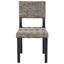Spisestuestol 2 pcs Kubu rattan Sorte vask 46 x 55 x 84 cm
