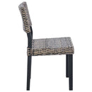 Spisestuestol 2 pcs Kubu rattan Sorte vask 46 x 55 x 84 cm